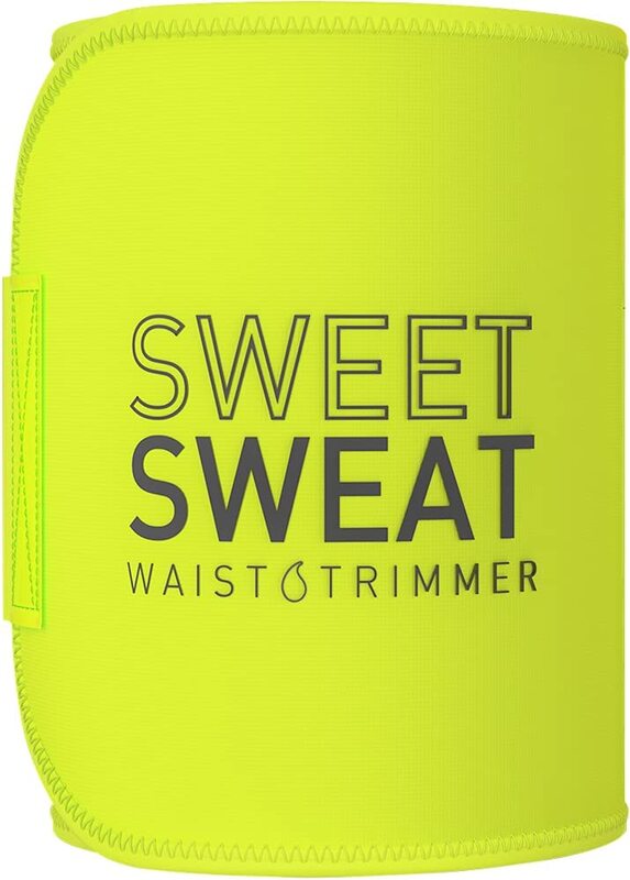 Sports Research Sweet Sweat Waist Trimmer with Latex Free Neoprene Sauna Belt, Medium, Neon Yellow