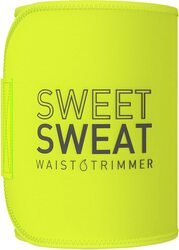 Sports Research Sweet Sweat Waist Trimmer with Latex Free Neoprene Sauna Belt, Medium, Neon Yellow