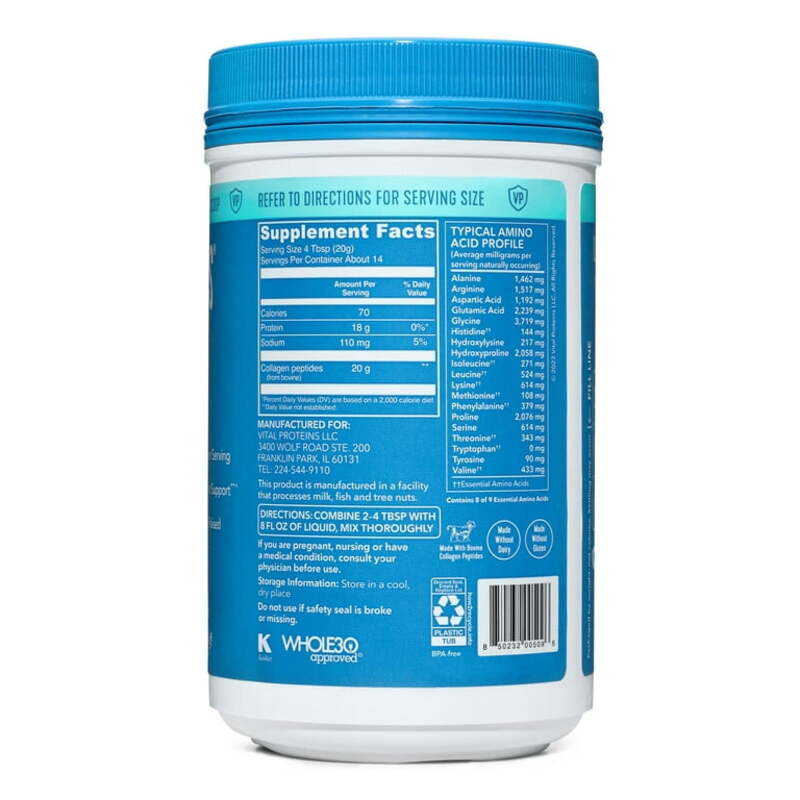 Vital Proteins Collagen Peptides Supplement Powder, Unflavored, 10 oz (284g)