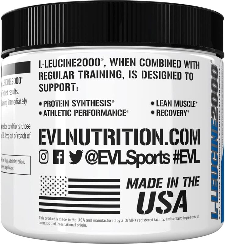 EVL L-Leucine 2000 100 Servings Unflavored