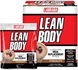 Labrada Lean Body Hi- Protein Meal Replacement Shake, 20 Pieces x 40g, Chocolate