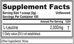 EVL L-Leucine 2000 100 Servings Unflavored