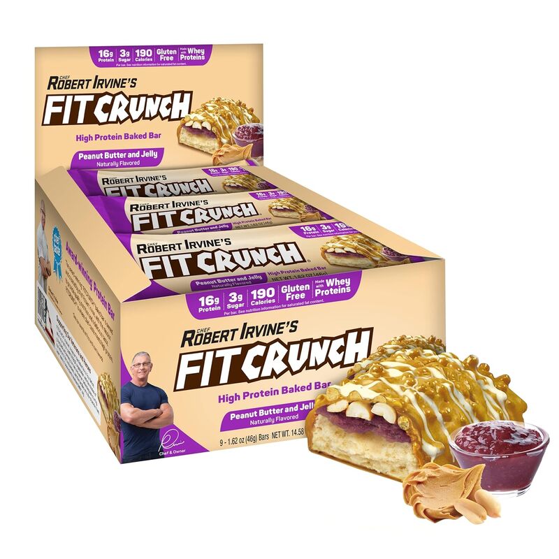 FitCrunch Protein Bar 46gm Peanut Butter & Jelly 1x9