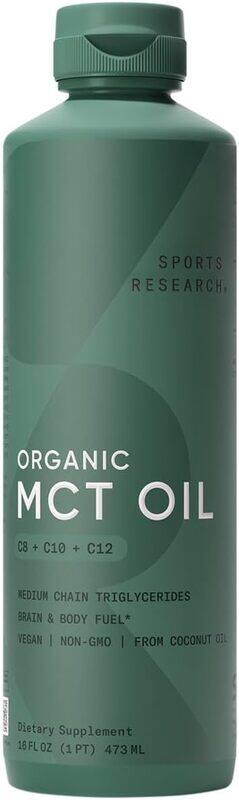 

Sports Research SR Premium Organic MCT Oil C8+C10+C12 Unflavored 16oz 473ml