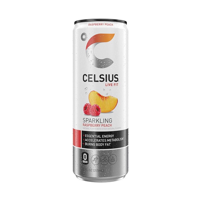 CELSIUS Sparkling Raspberry Peach Pack of 12 Energy Drink