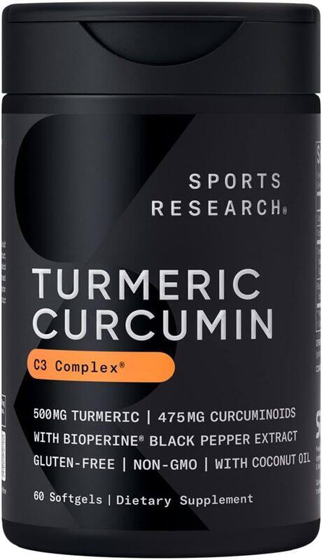

Sports Research SR Turmeric Curcumin C3 Complex 500 mg 60 Softgels