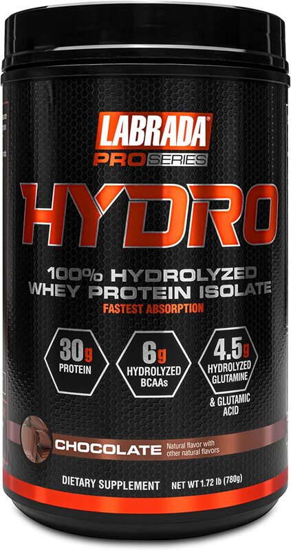 Labrada New Pro-Series Hydro 100% Hydrolyzed Whey Protein Isolate Powder, 780g, Chocolate