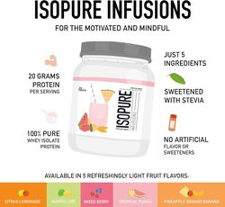 Isopure Infusions Protein Powder Pineapple Orange Banana 16 Servings  400 g