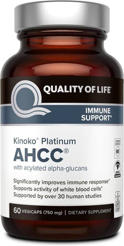 

Quality of Life Kinoko Platinum AHCC with Acylated AlphaGlucans 60 Vegicaps