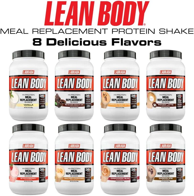 Labrada Lean Body Hi- Protein Meal Replacement Shake, 1120g, Chocolate Peanut Butter