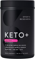 Sports Research Keto Plus Exogenous Ketones Dietary Supplement, 30 Servings, Fruit Punch