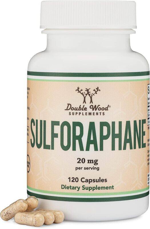 

Double Wood Supplements Double Wood Sulforaphane Supplement Potent Broccoli Extract for Healthy Aging 20 mg 120 capsules