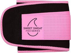 Sweet Sweat Waist Trimmer 'Pro Series' Belt with Adjustable Velcro Straps for Men & Women Black/Pink XL/XXL