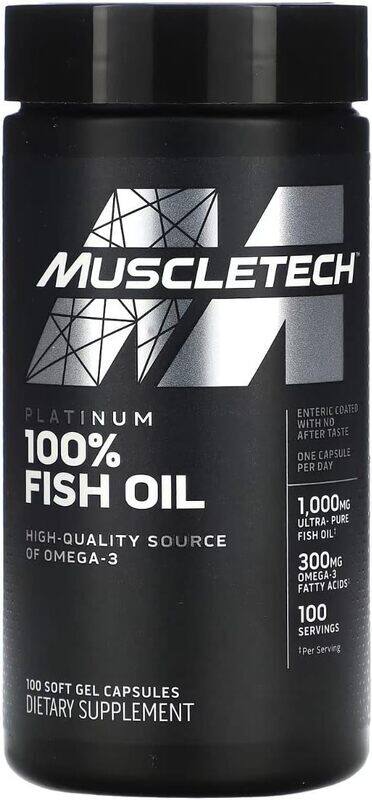 

Muscle Tech MT Platinum 100% Fish Oil 100 Softgel Capsules