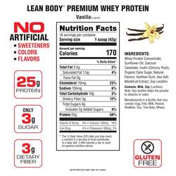 Labrada Nutrition Lean Body Premium Whey Protein Powder, 680gm, Vanilla