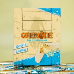 Grenade High Protein Low Sugar Bar White Chocolate Cookie 60g Pack of 12