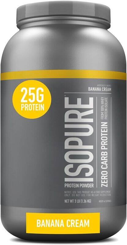 

Nature's Best NB Isopure Zero Carb 100% Whey Protein Powder 3lb Banana Cream