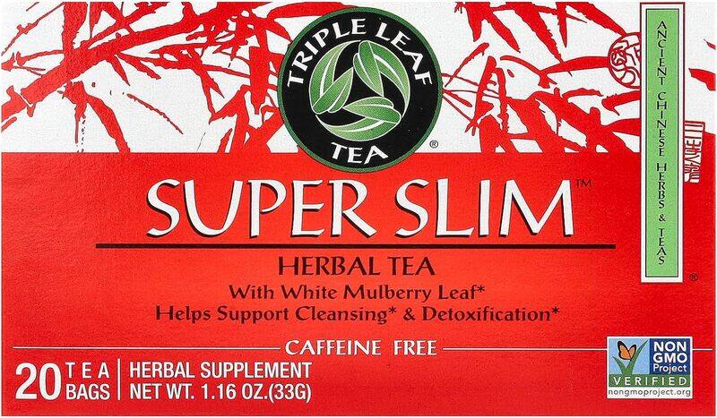

Triple Leaf Tea Super Slim Herbal Tea Caffeine Free 20 Tea Bags 1.16oz 33g