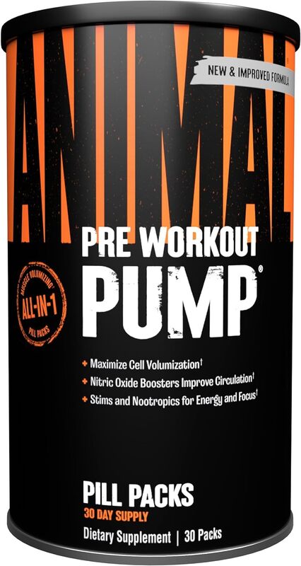 UN Animal Pump Preworkout Pill Packs For Energy and Focus 30 Packs