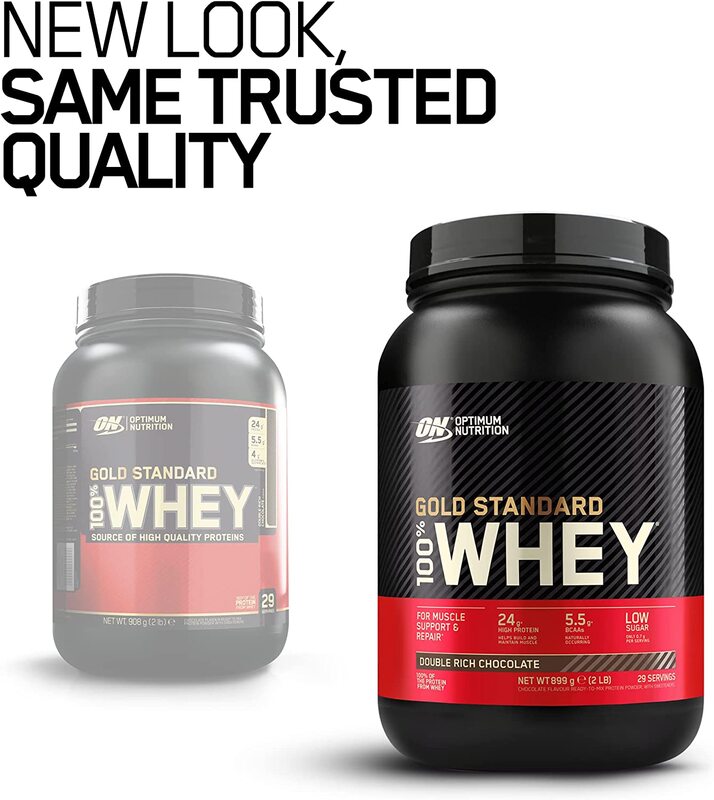 Optimum Nutrition Gold Standard 100% Whey Protein, 2 Lbs, Double Rich Chocolate