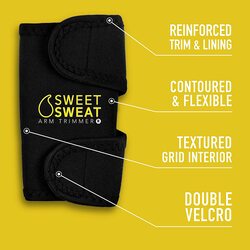 Sports Research Sweet Sweat Arm Trimmers, Large, Yellow/Black