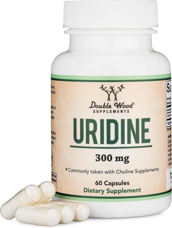 

Double Wood Supplements Double Wood Uridine Monophosphate Supplement Synergy with Alpha GPC Choline for Brain Health and Memory 300 mg 60 capsules