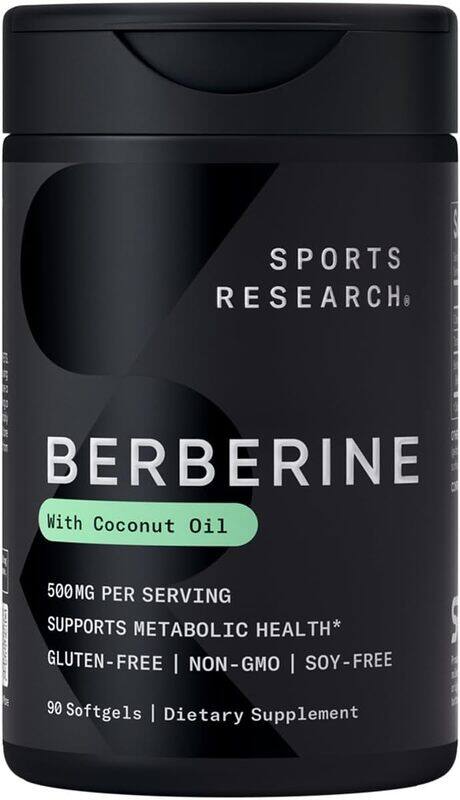 

Sports Research SR Berberine with Coconut Oil 500mg per Serving 90 softgels