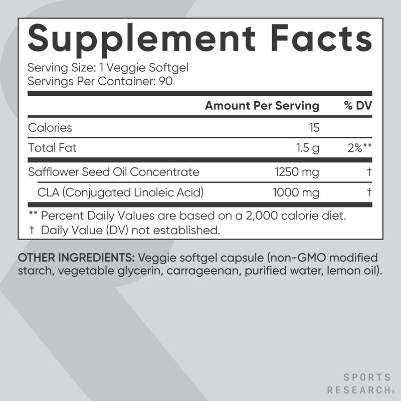 SR Vegan CLA 1250 Plant Based 1250mg 90 Veggie SoftgelS