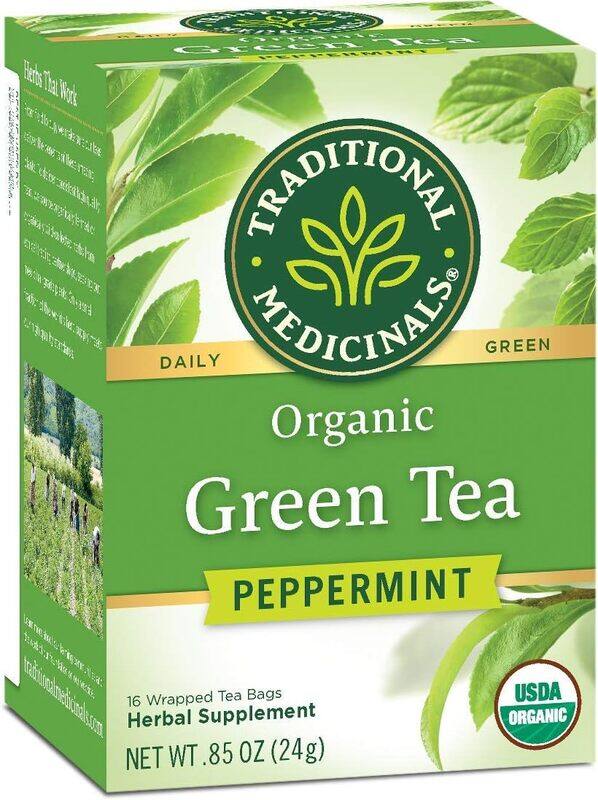 

Traditional Medicinals Organic Green Tea Peppermint 16 Wrapped Tea bags 24g