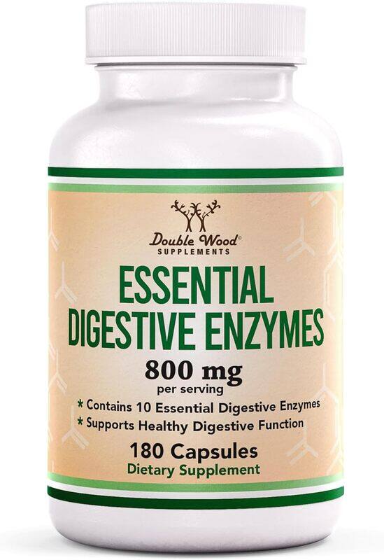 

Double Wood Essential Digestive Enzymes Supplements 400 mg per serving 180 capsules