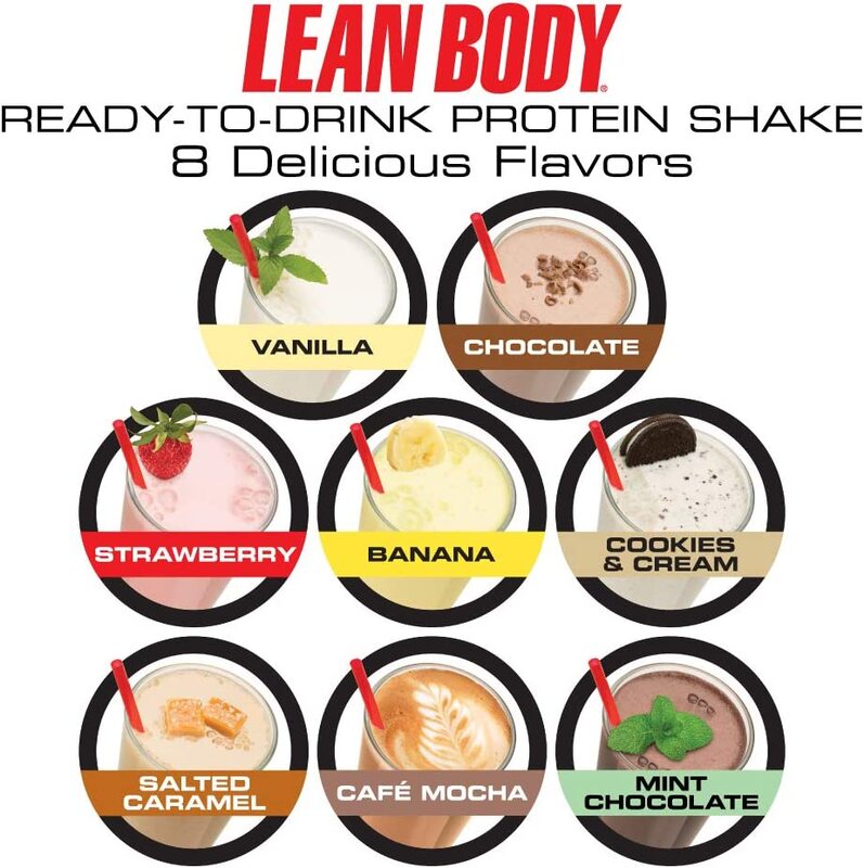 Labrada Lean Body Ready-to-Drink Cookies and Cream Protein Shake, 12 x 500ml