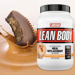 Labrada Lean Body Hi- Protein Meal Replacement Shake, 1120g, Chocolate Peanut Butter