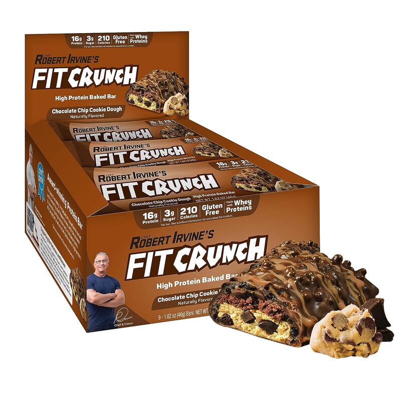 FitCrunch Protein Bar 46gm Chocolate Chip Cookie Dough 1x9