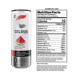 CELSIUS Sparkling Watermelon, Functional Essential Energy Drink 12 Fl Oz (Pack of 12)