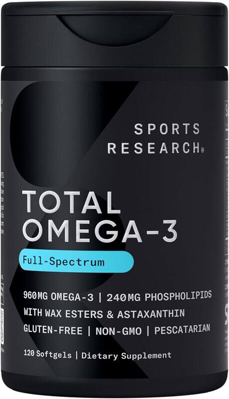 

Sports Research SR Total Omega-3 Full Spectrum 1100mg 120 Softgels