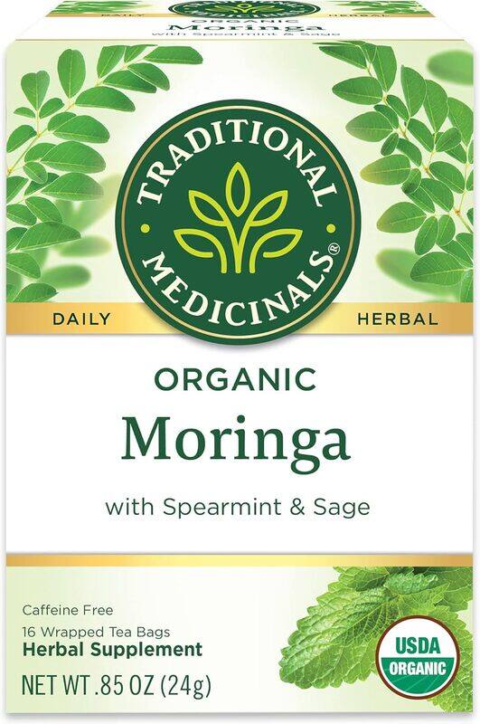 

Traditional Medicinals Organic Moringa with Spearmint and Sage 16 Wrapped Tea bags 24g