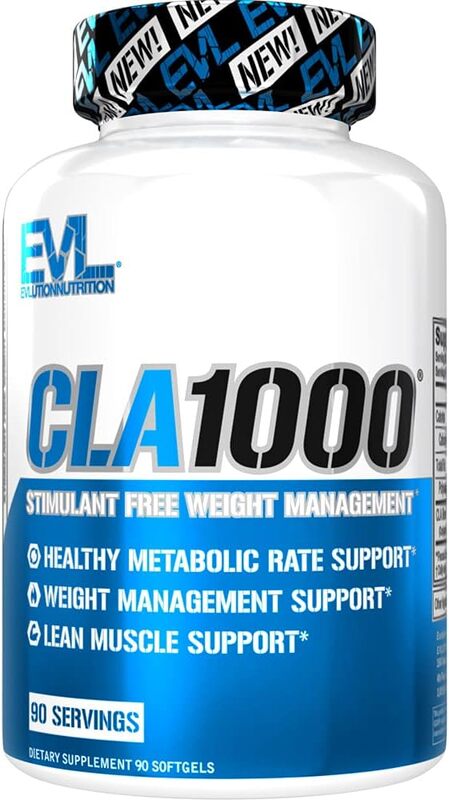 EVL CLA 1000 Supplement Stimulant Free Weight Management 90 Servings 90 Softgels