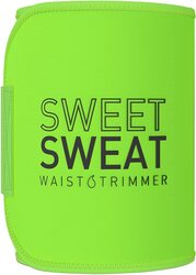 Sports Research Sweet Sweat Waist Trimmer with Latex Free Neoprene Sauna Belt, Medium, Neon Green