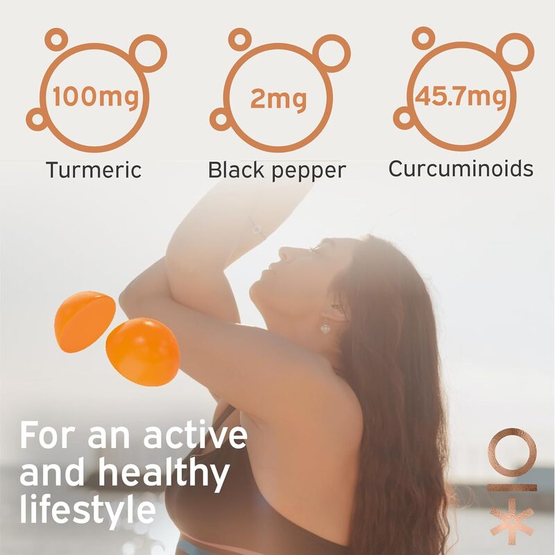 Nutriburst Turmeric 3000mg Active Curcumin 180g Ginger 60 Gummies