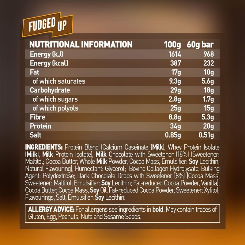 Grenade High Protein Low Sugar Bar Fudged Up 60g Pack of 12