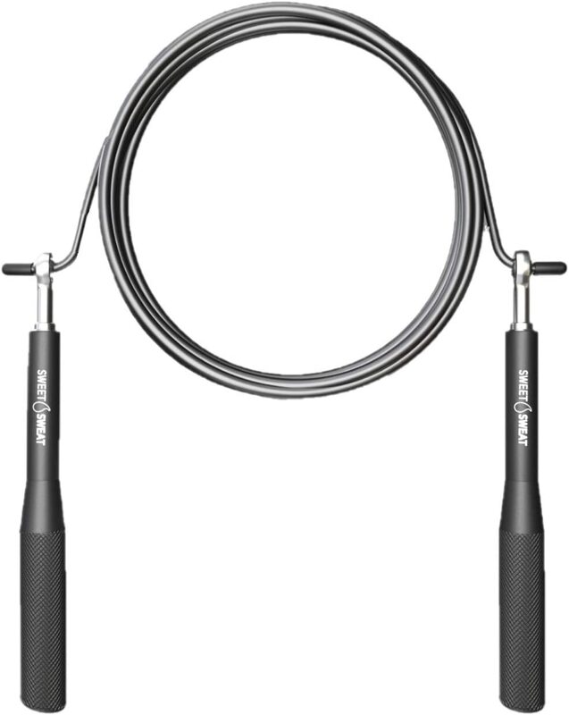 Sports Research Sweet Sweat Speed Rope, Black
