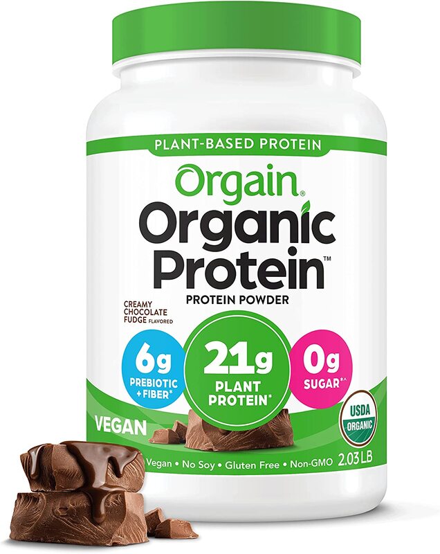 Orgain Organic Protein Plant Based Powder (Creamy Chocolate Fudge,2.03lbs,920g)