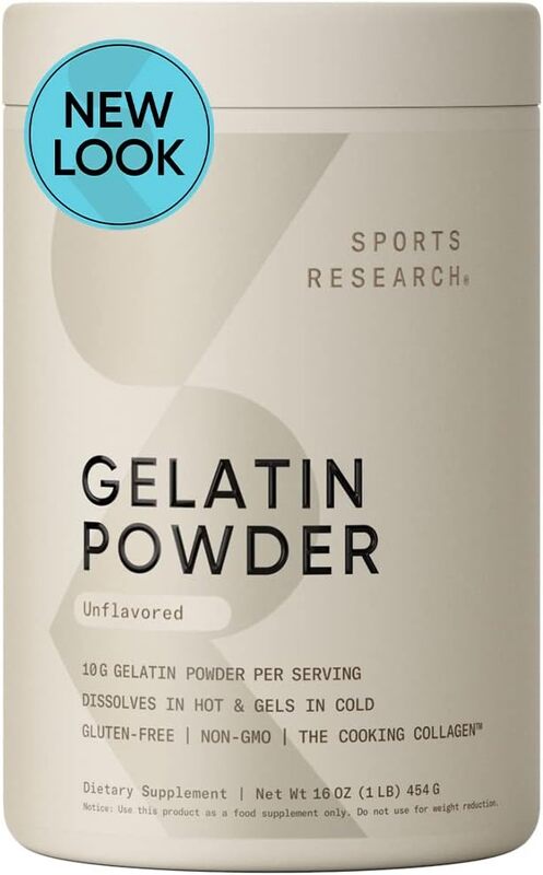 Sports Research Gelatin Powder Unflavoured 16oz 1lb 454gms