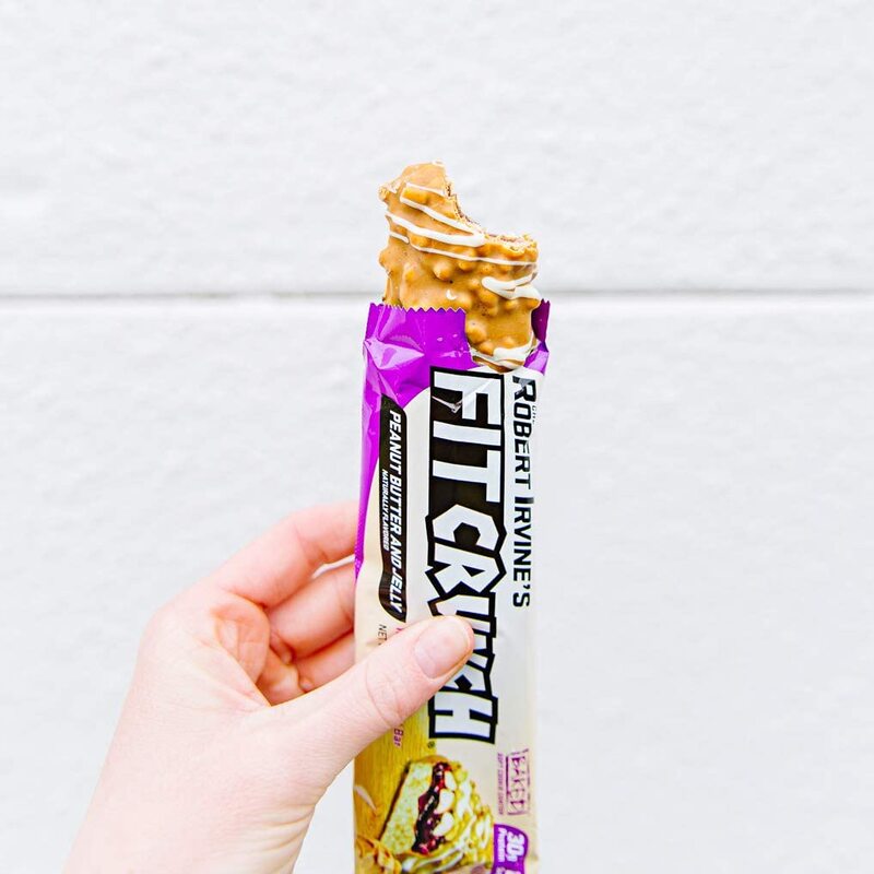 FITCRUNCH Full Size Protein Bars, Designed by Robert Irvine, 6-Layer Baked Bar, 6g of Sugar, Gluten Free & Soft Cake Core (Peanut Butter and Jelly)