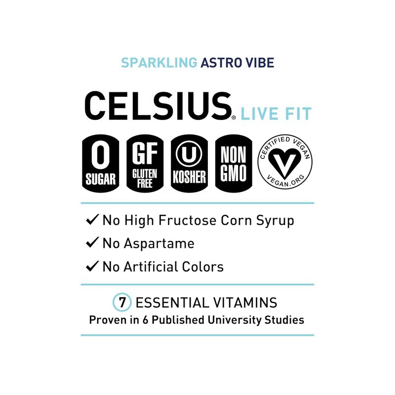 CELSIUS Sparkling Astro vibe Pack of 12 Energy Drink