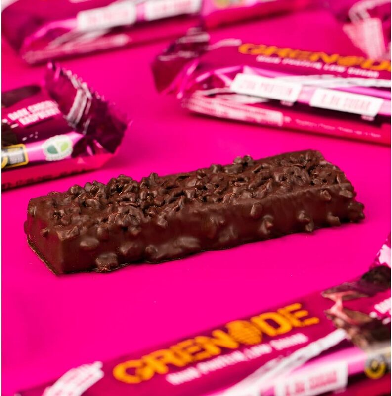 Grenade High Protein Low Sugar Bar Dark Chocolate Raspberry 60g Pack of 12