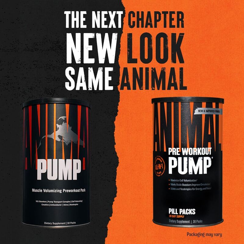 UN Animal Pump Preworkout Pill Packs For Energy and Focus 30 Packs