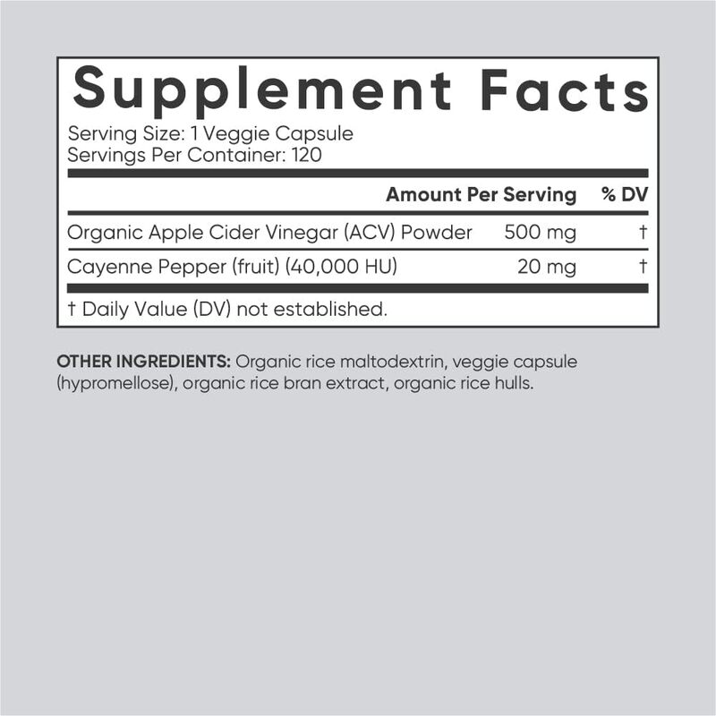 Sports Research Apple Cider Vinegar Pills with Cayenne Pepper, 120 Capsules