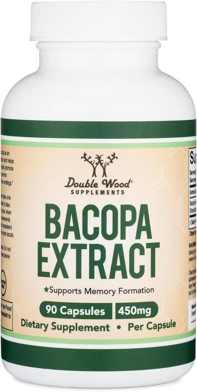 

Double Wood Bacopa Monnieri Extract Memory Supplement 450 mg 90 capsules