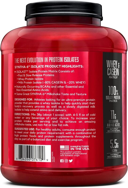 BSN Syntha 6 Isolate Protein Powder 4lbs Vanilla Ice Cream